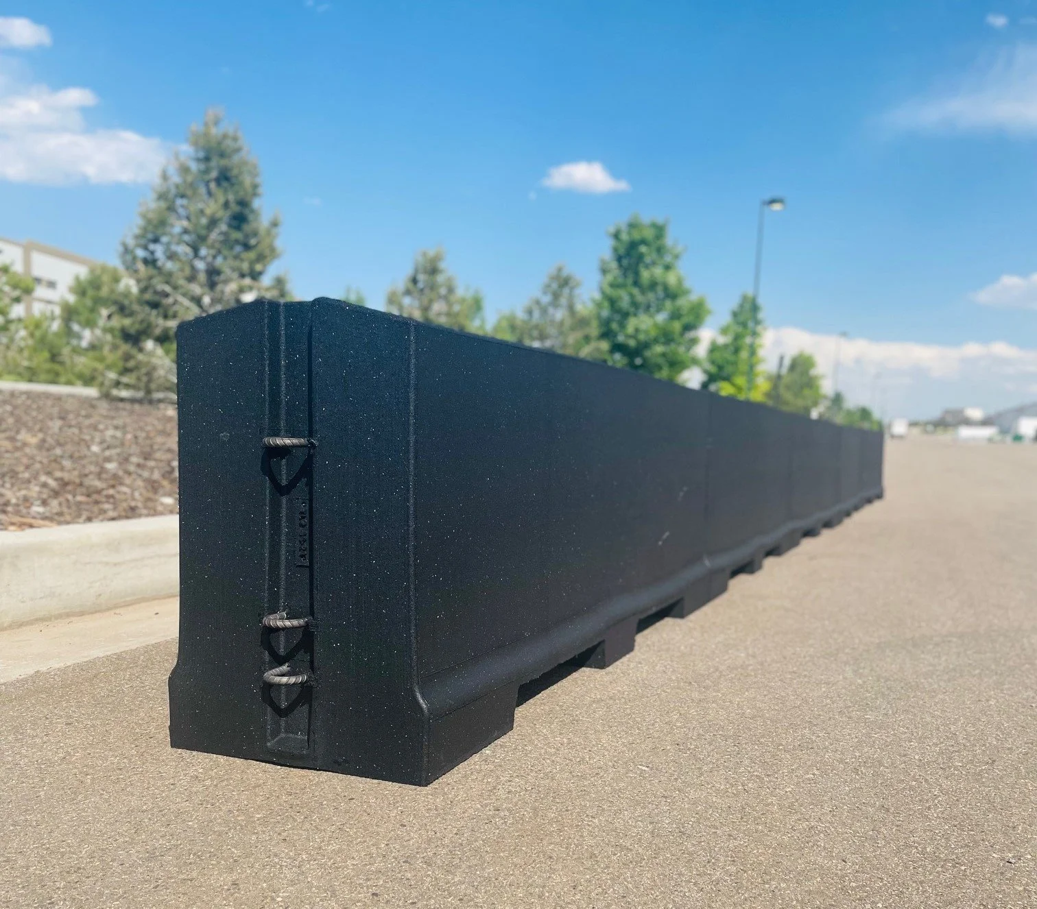 Recycled rubber barriers are better than concrete barriers.